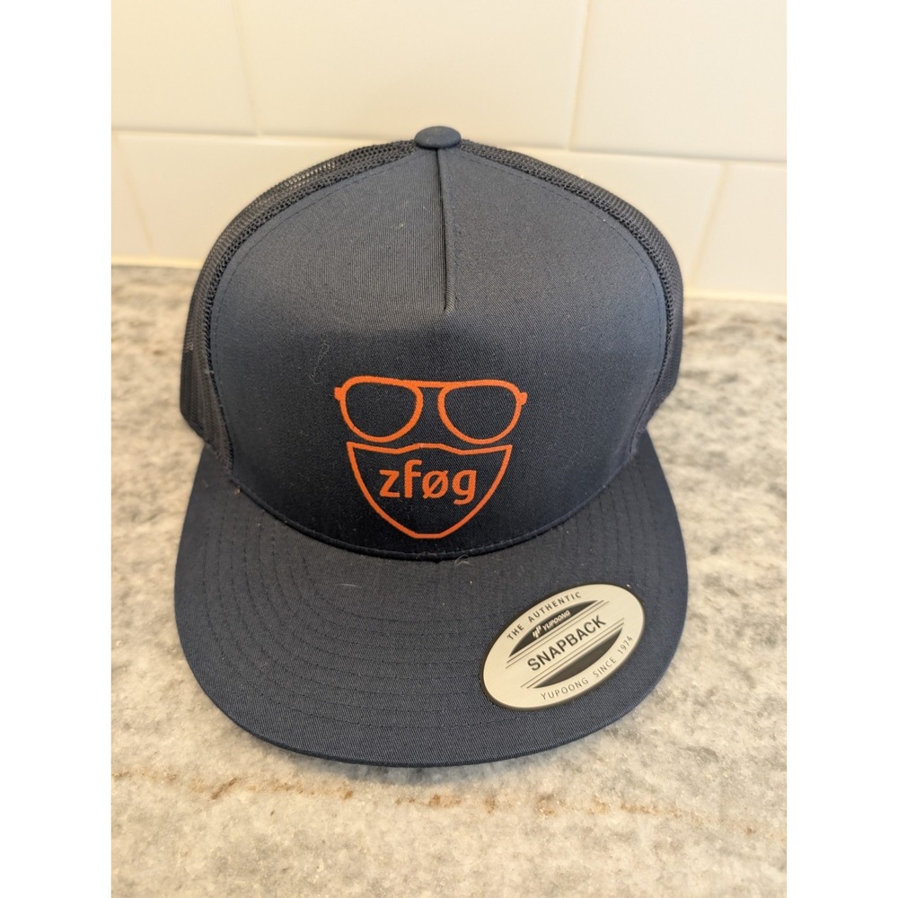 Yupoong Men's Snapback Mesh Back Hat Blue ZFog Embroidered